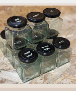 12 צנצנות תבלינים מזכוכית